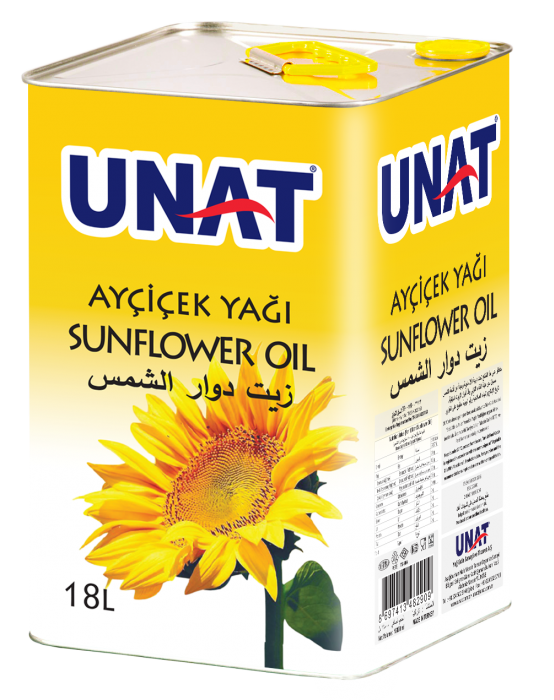 18 L Tin Sunflower Oil Unat Oil and Foods Industrial Company
